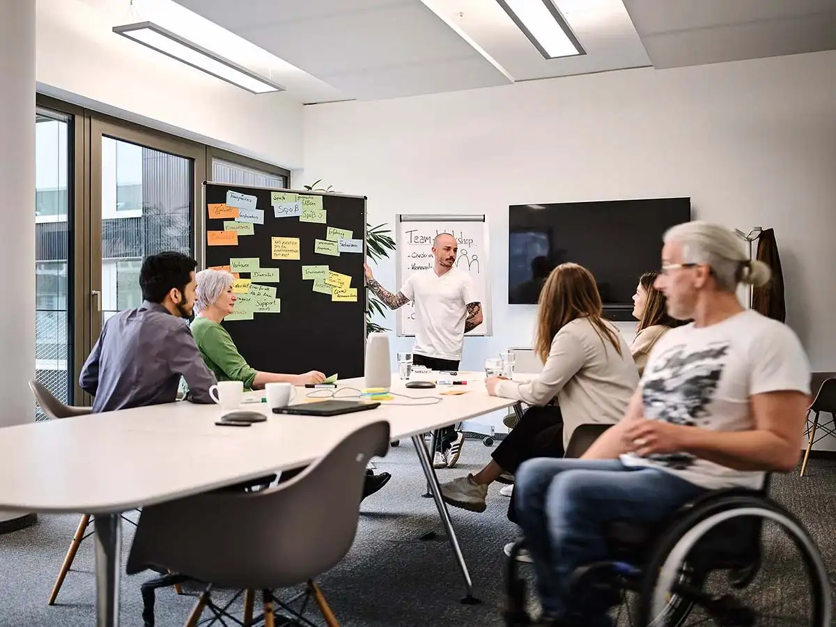 Team-Meeting im Büro bei JobRad