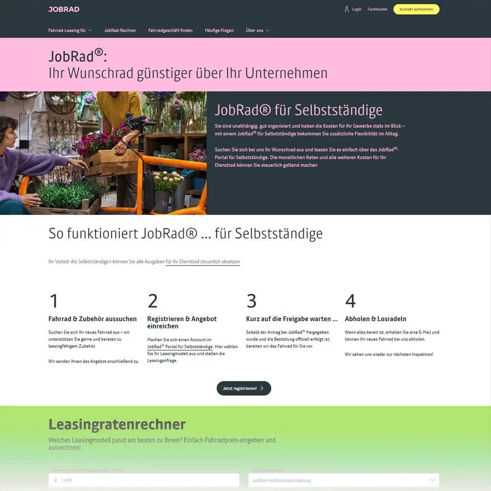 iframe 5 dark JobRad für Selbstständige