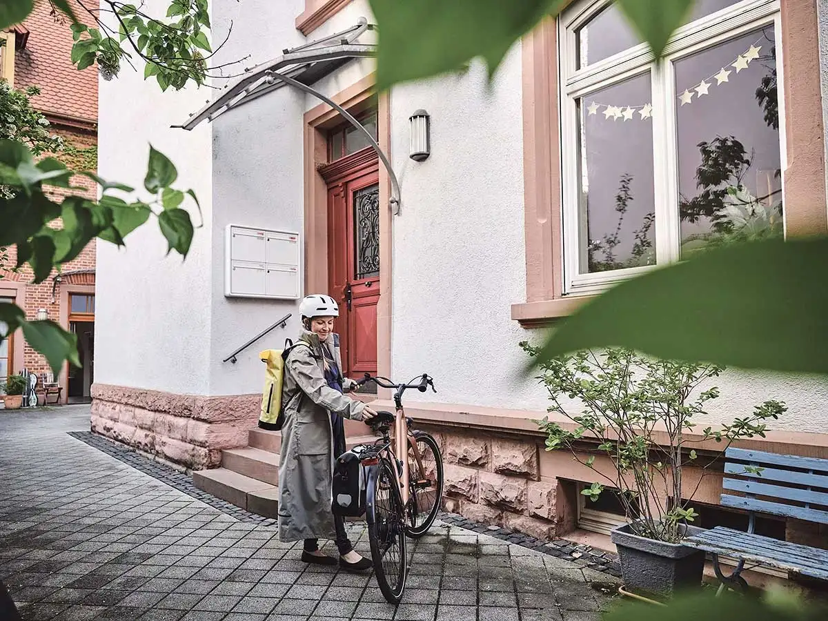 Selbstständige Pendlerin Urban Regenmantel